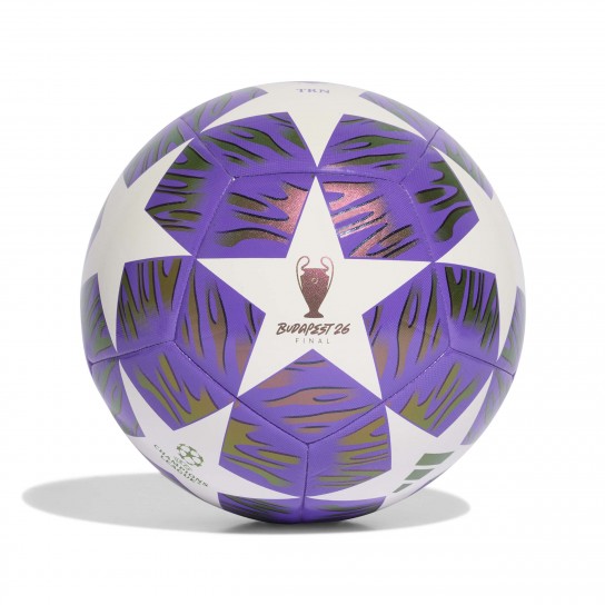 Bola Adidas Treino UEFA Champions League - Branco/Roxo